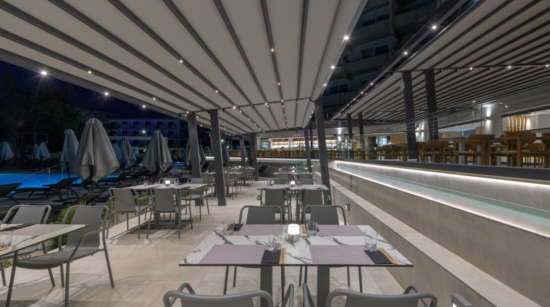 Sun Beach Resort_Beachfront Wing_Dion Pool Restaurant Area-Day_Night-1_High_Res